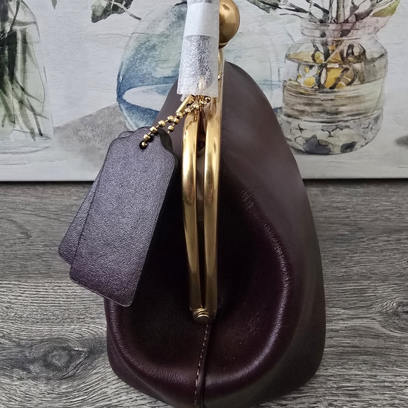 Coach Black Currant Small Kisslock Bag - Picture 3 of 5